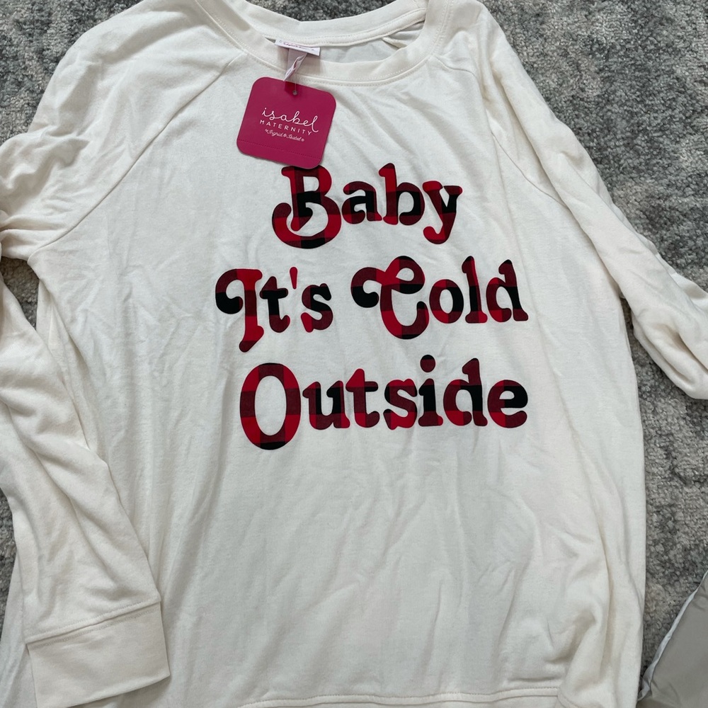 NWT Ingrid isabel maternity Baby Its Cold Outside